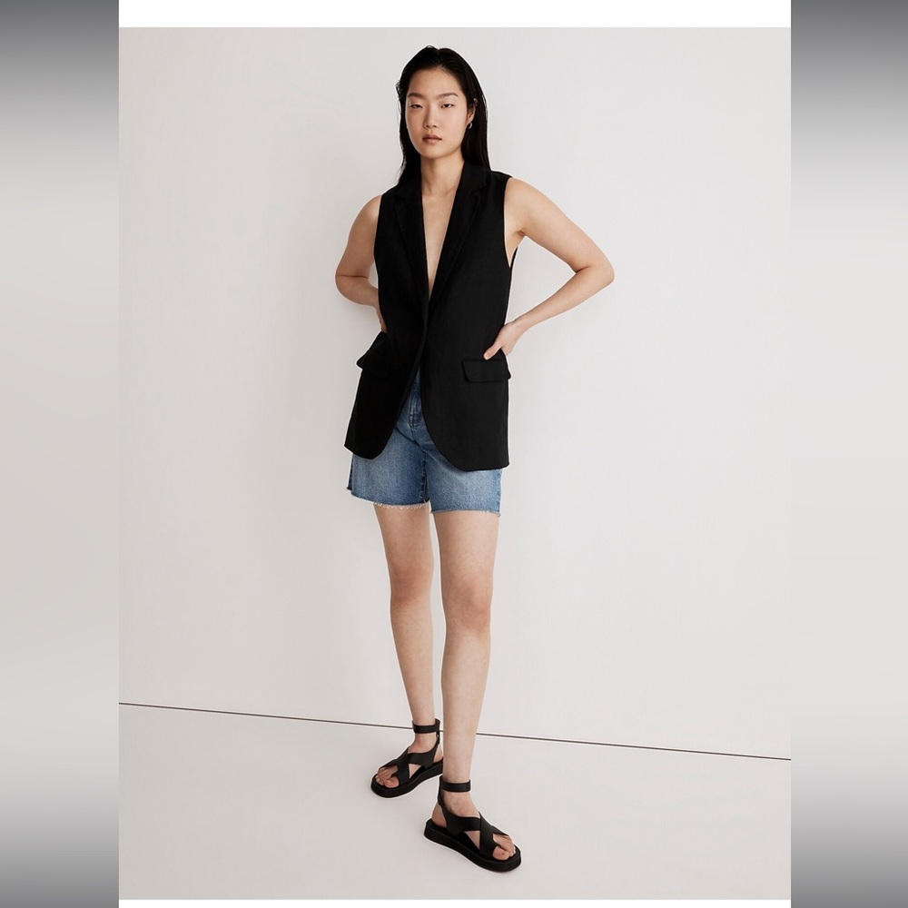 NWOT Madewell The Larsen Vest in 100% Linen